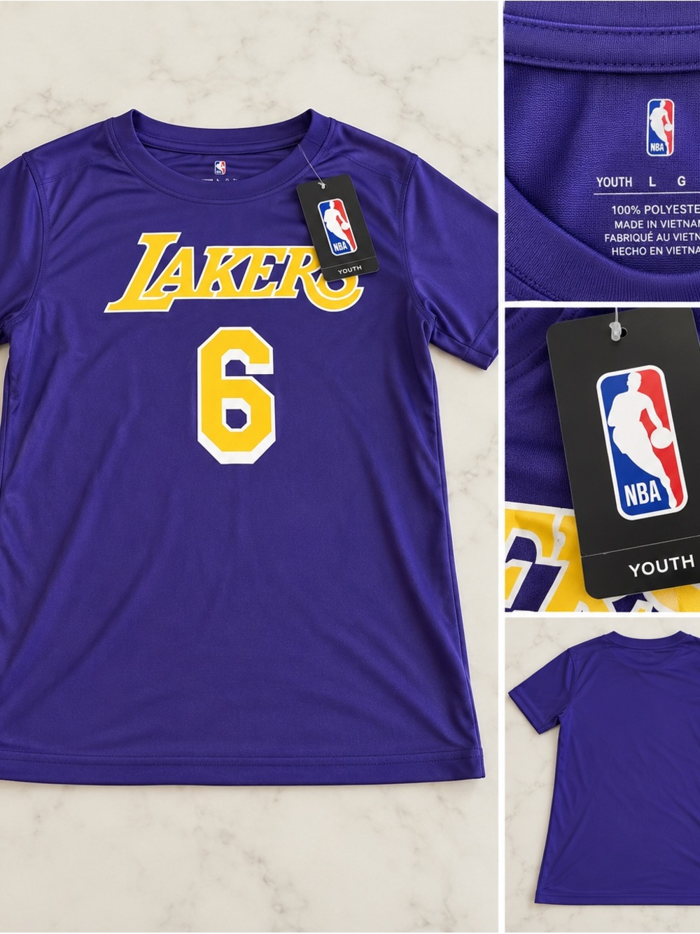 NBA Youth Lakers #6 Purple Team Tee